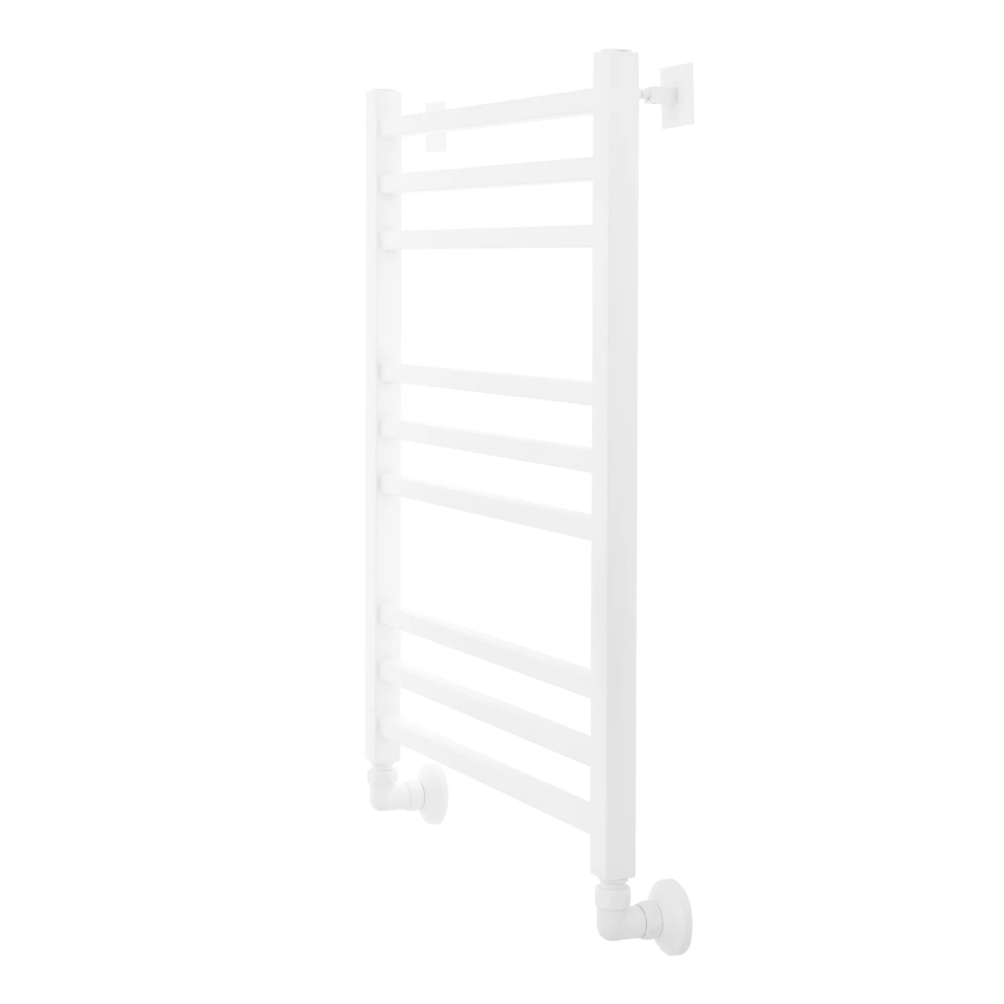 Полотенцесушитель водяной Energy Techno 800x500 белый матовый, лесенка, квадратный профиль, окрашенная нержавеющая сталь