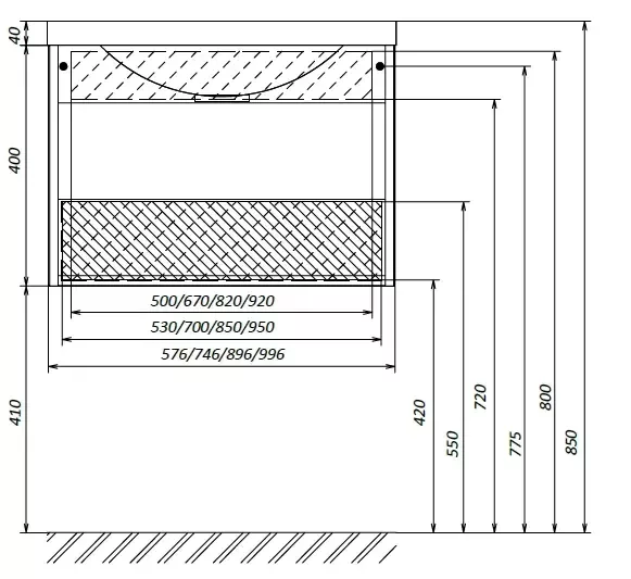 Тумба подвесная 1Marka Этюд 90П с раковиной Нота New Polytitan 90, 1 ящик, белый от магазина Vanna-Vanna.ru!