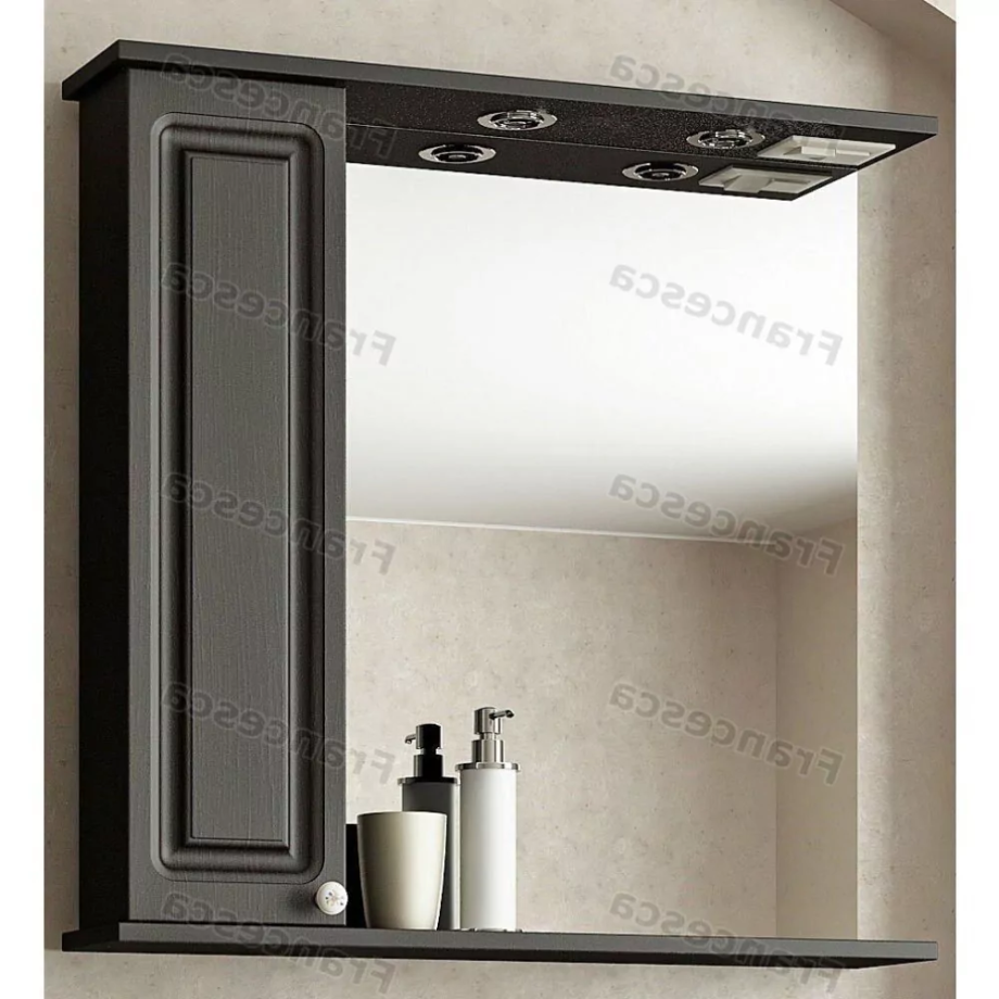 Зеркало-шкаф Francesca Империя 75 L свет, венге