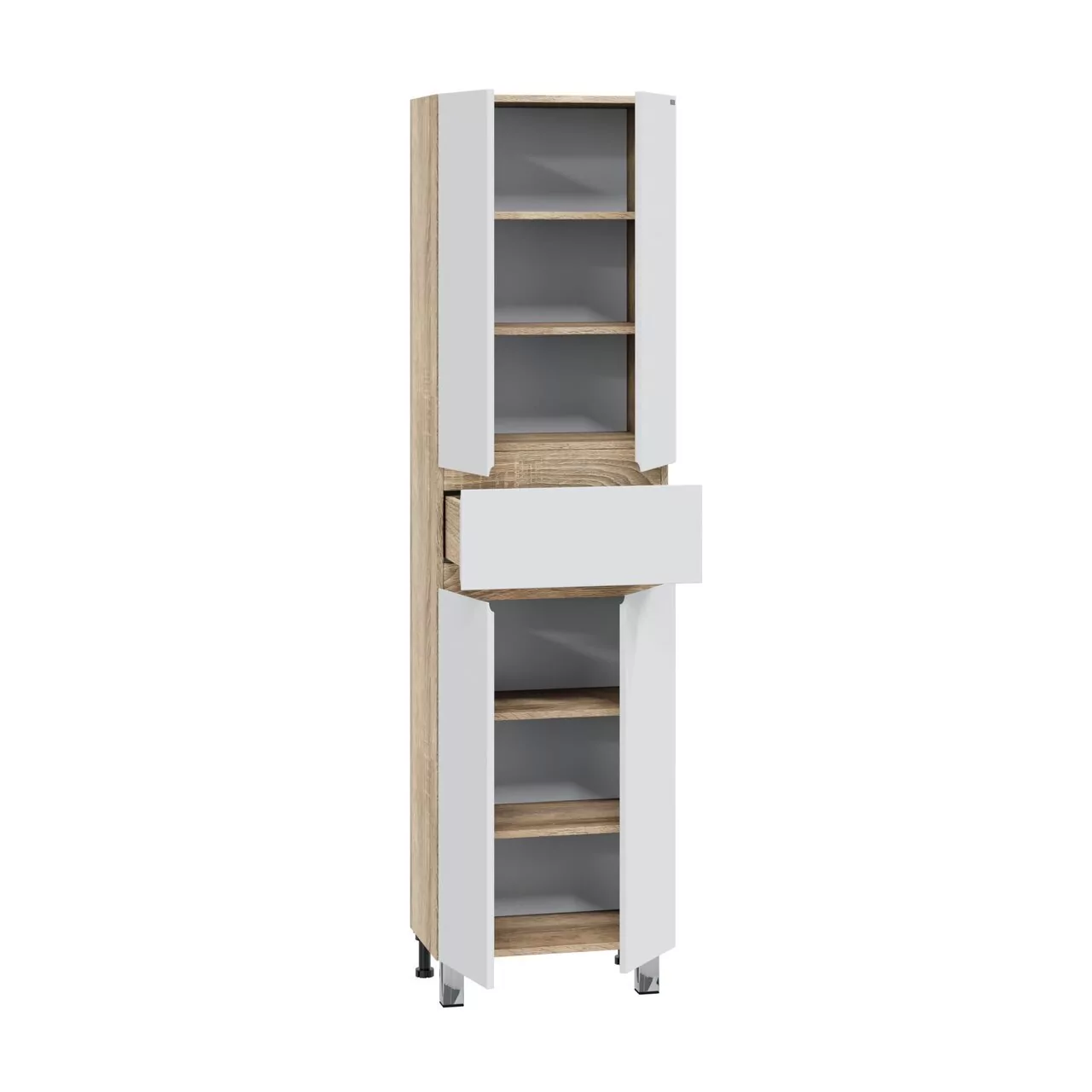 Пенал Санта Марс 50 напольный, белый/янтарный