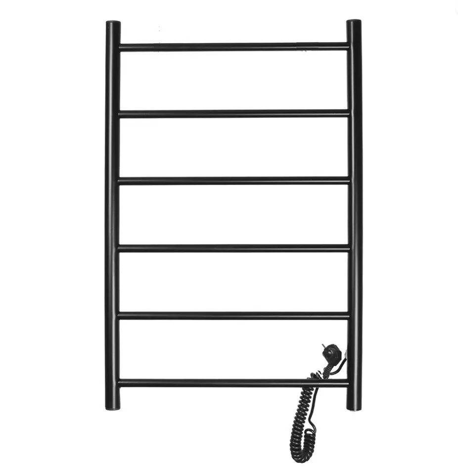 Полотенцесушитель электрический Domoterm Аврора DMT 109-6 50х71 EK R правый, черный матовый