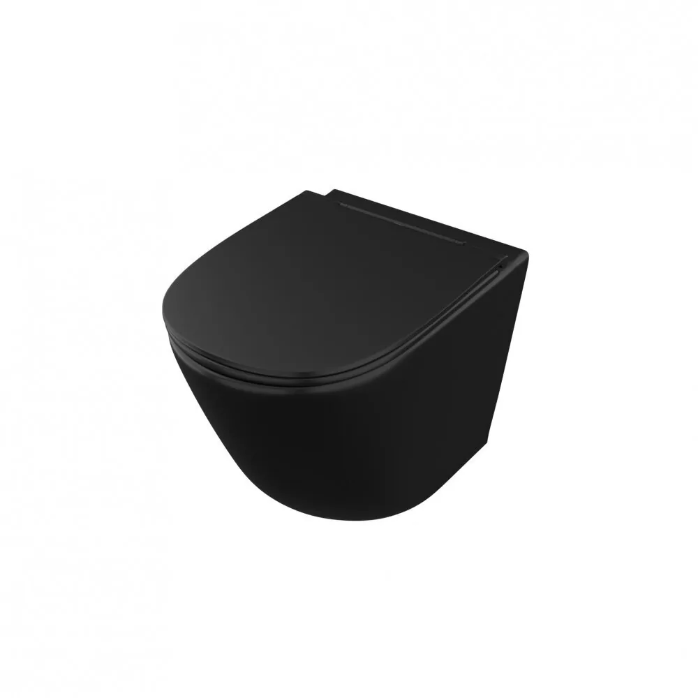 Унитаз Owl 1975 Vind Cirkel-H Matt Black подвесной, с микролифтом, черный матовый