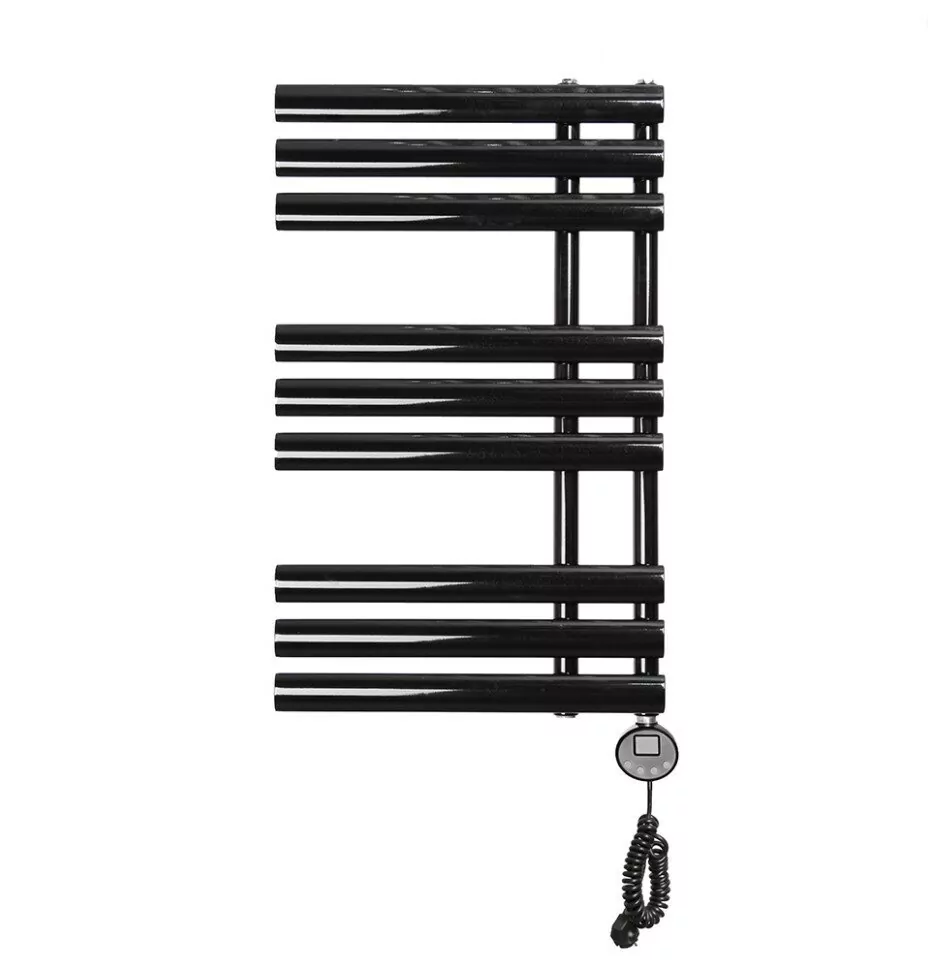 Полотенцесушитель электрический Domoterm Гамма П9 500х820 ER правый, черный матовый