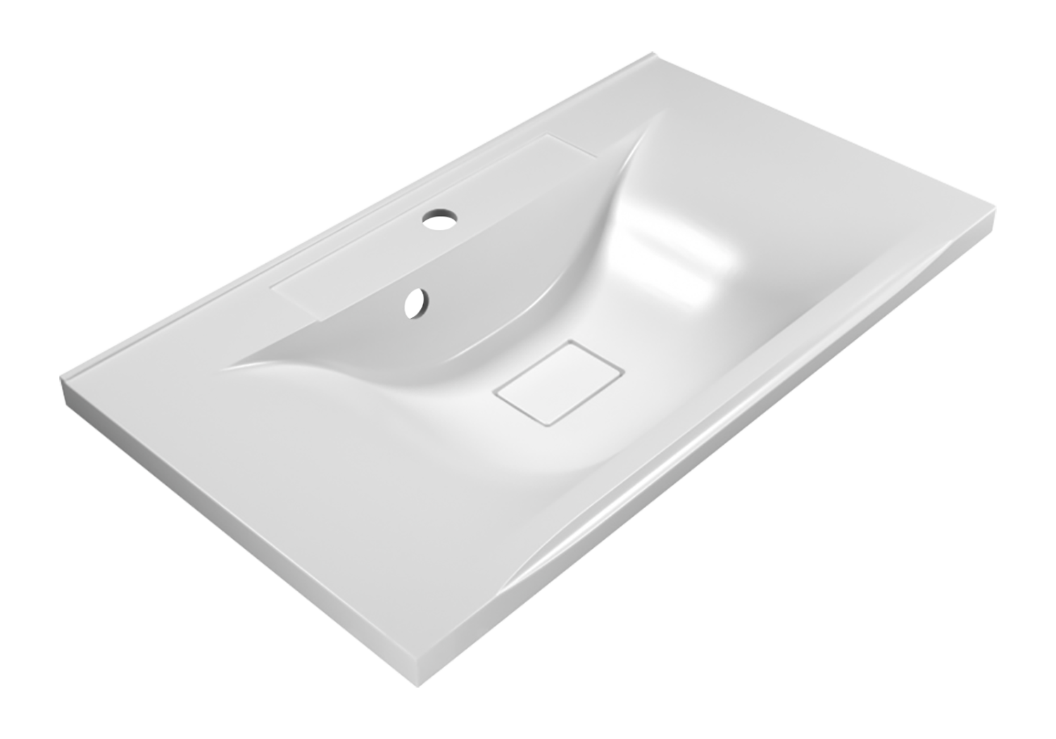 Тумба с раковиной Brevita Balaton 80 подвесная, белый