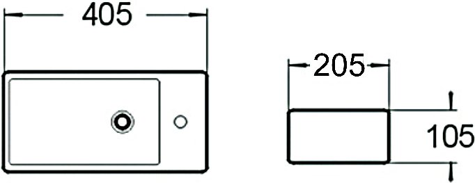 Раковина SantiLine SL-2009R накладная, белый