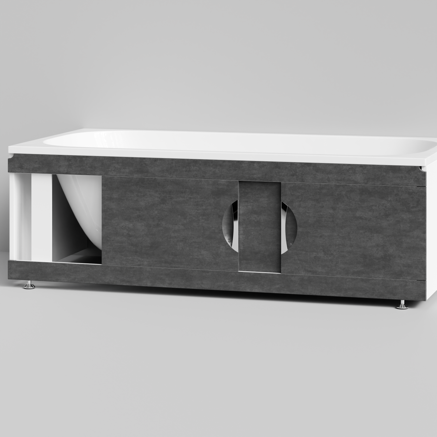 Экран под ванну Vod-ok Топ 170 раздвижной Серый камень