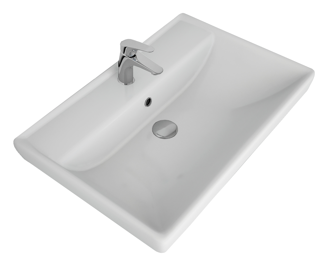 Тумба с раковиной Brevita Vega 70 подвесная, зеленый/патина золото