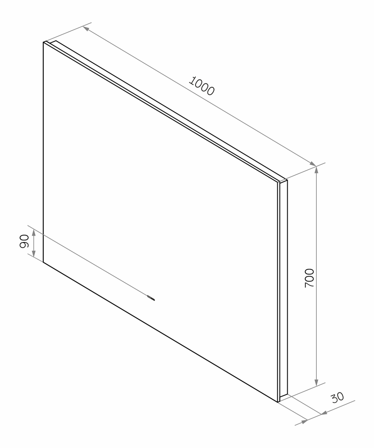Зеркало Misty Нембус 1000x700