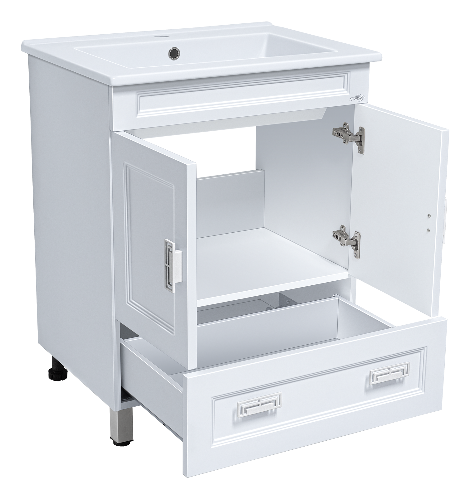 Тумба с раковиной Misty Дива 65 белый