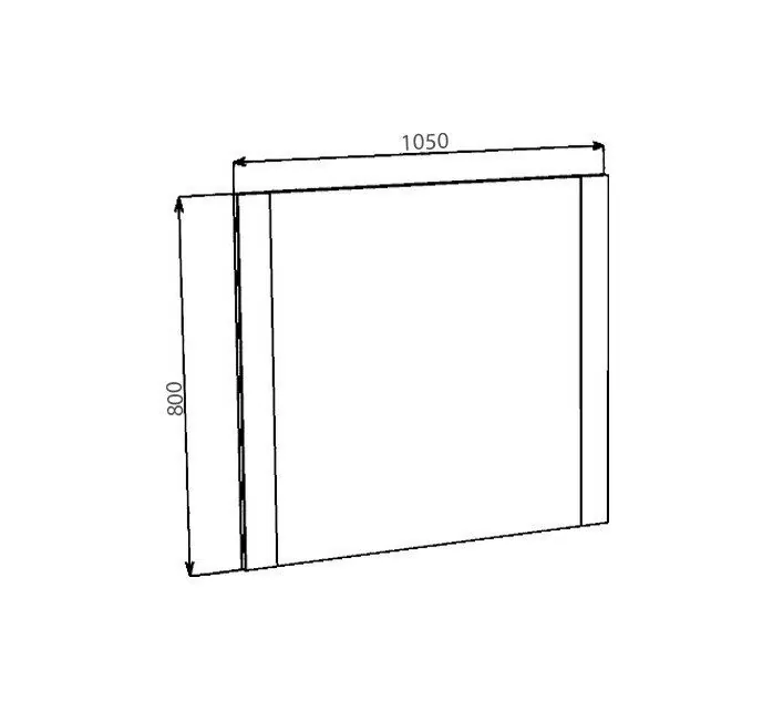 Зеркало Bellezza Сесилия 105 белый