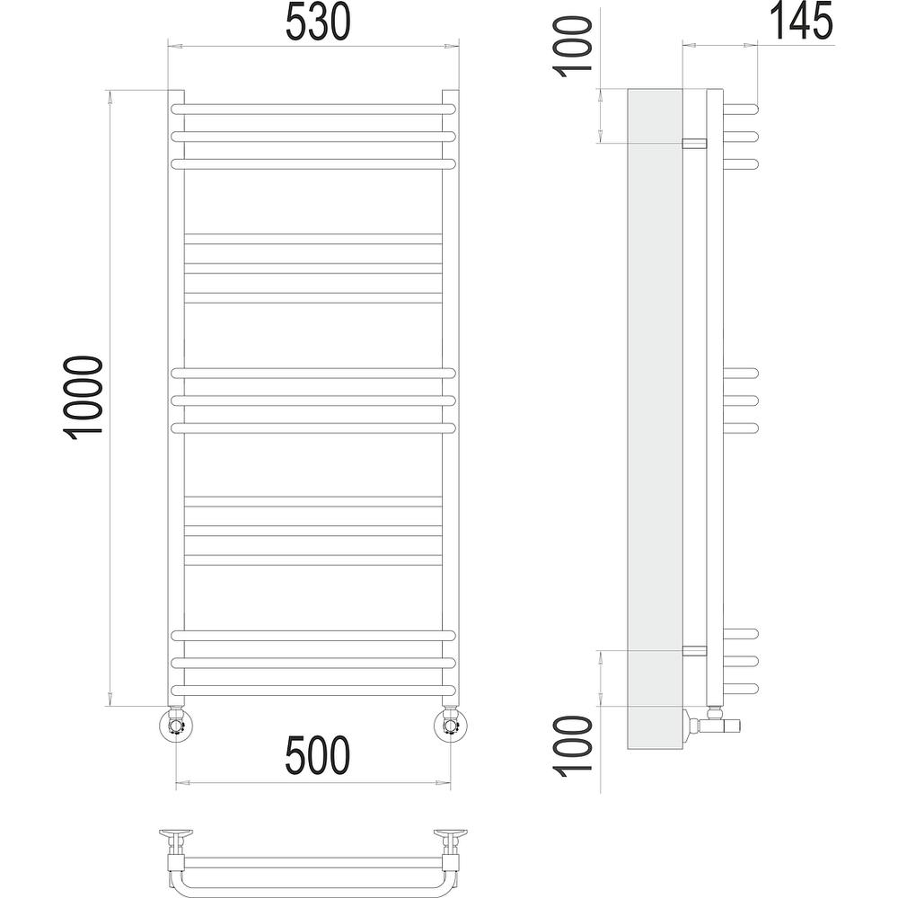 Полотенцесушитель водяной Terminus Соренто П15 50х100