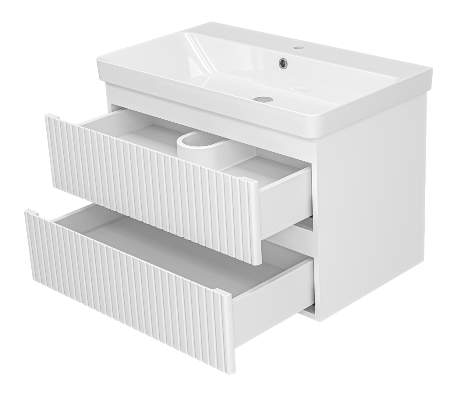 Тумба с раковиной Brevita Victory 80 подвесная, белый