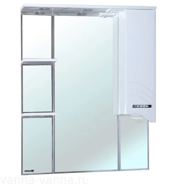 Зеркало с шкафчиком Bellezza Дрея 85 R свет, белый