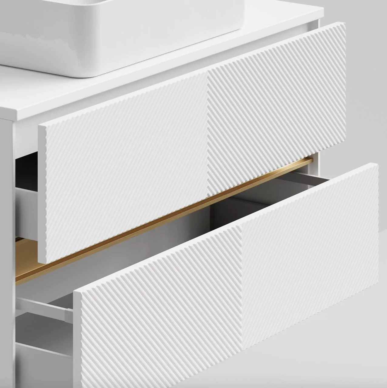 Тумба подвесная Vod-ok Аурум 100 с раковиной Олимпия 560, белый + 7 цветов от магазина Vanna-Vanna.ru!