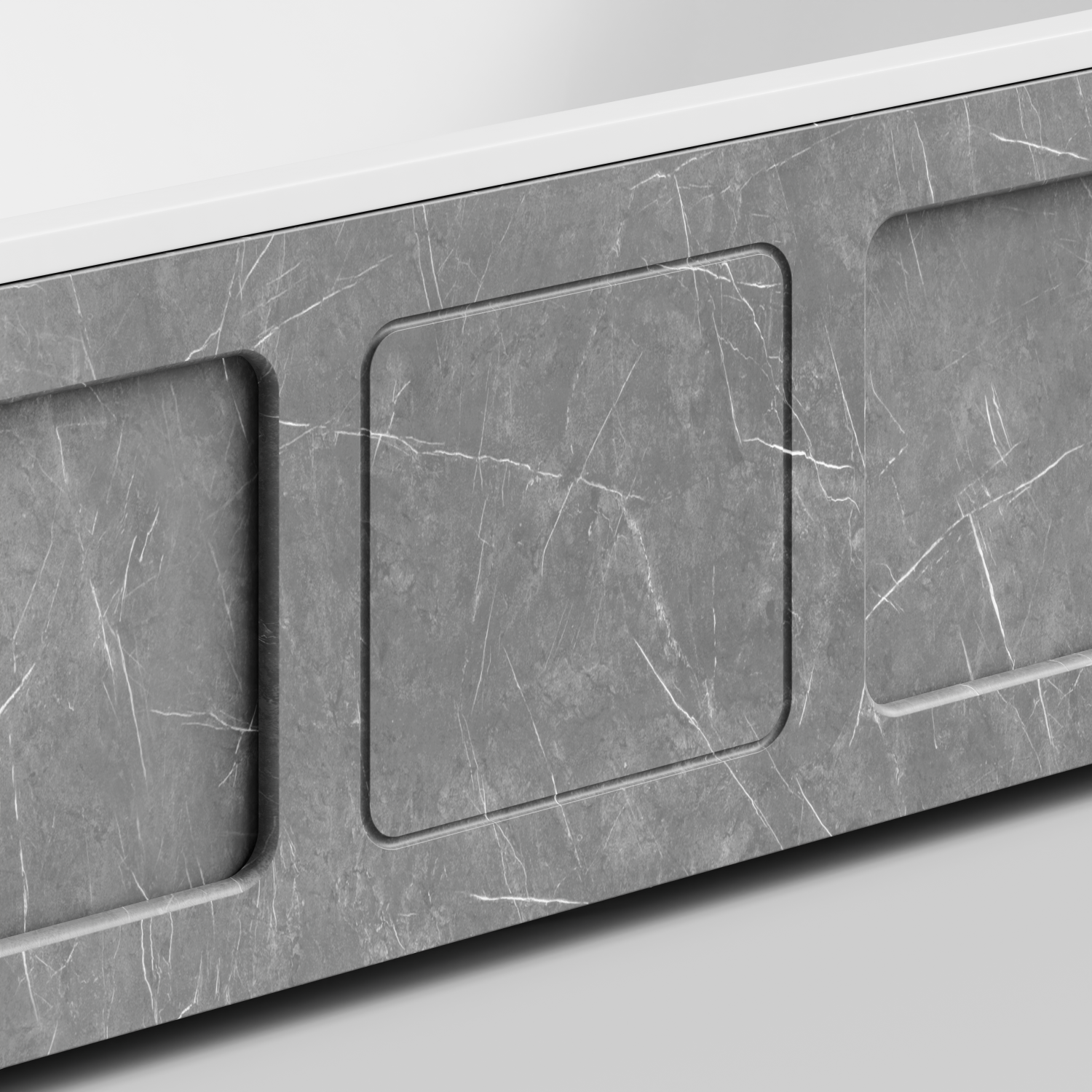 Экран под ванну Vod-ok Хит 180 раздвижной Мрамор Серый софт тач