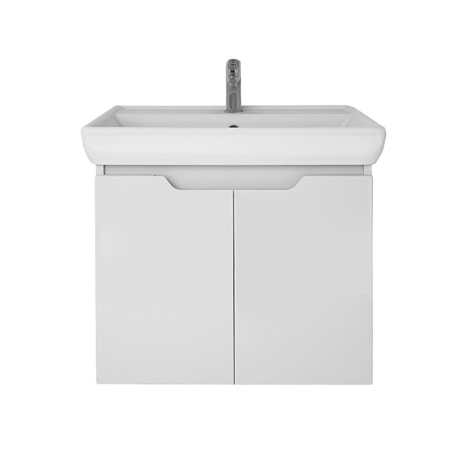 Тумба с раковиной подвесная Dreja Q(D) 60 см, белый