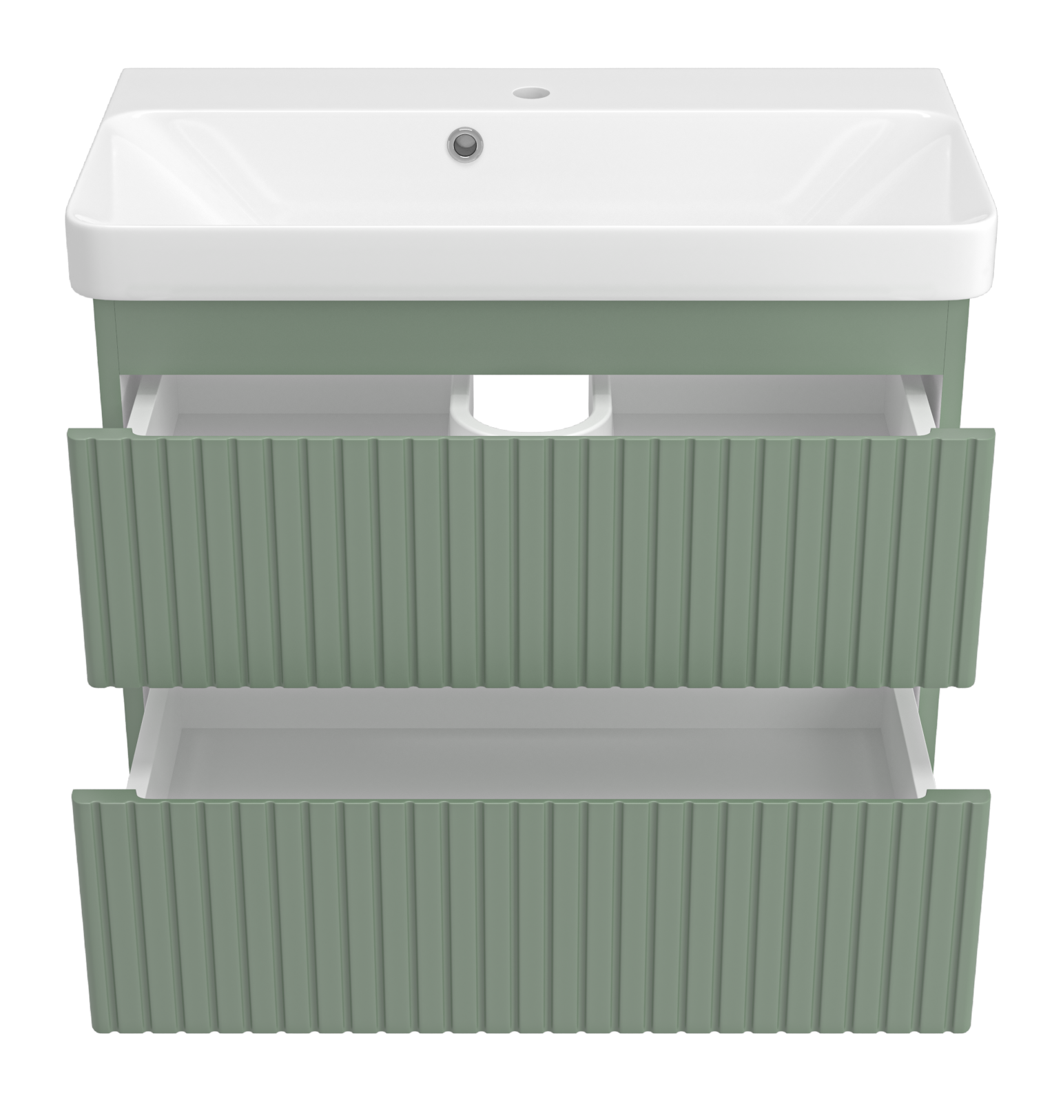 Тумба с раковиной Brevita Victory 70 подвесная, зеленый