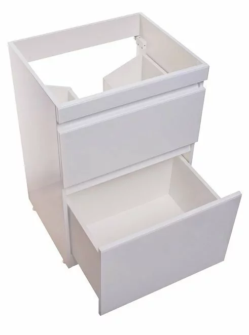 Тумба с раковиной Style Line Даллас 120 Люкс Plus ПВХ под стиральную машину, напольная, два ящика, правая, белая