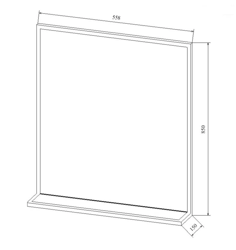 Зеркало Sanflor Норд 60 белый, черный муар