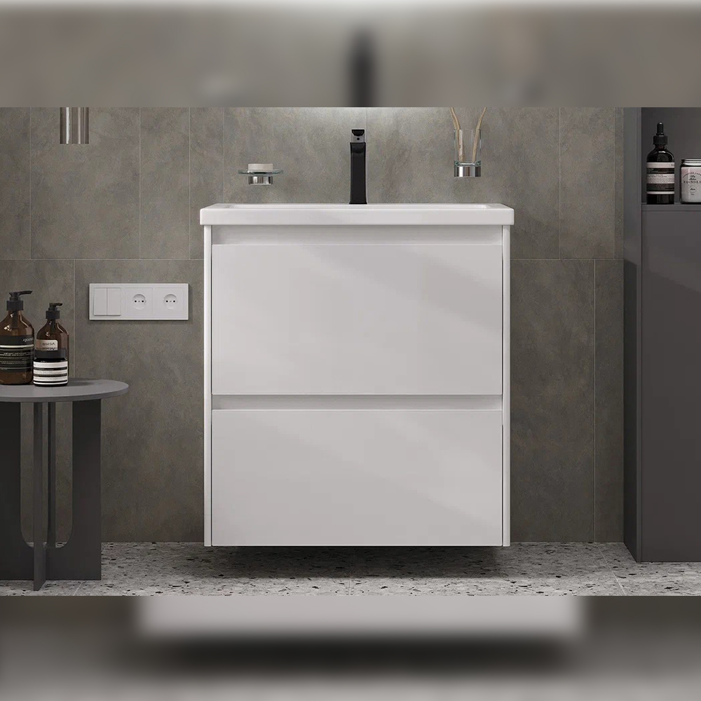 Тумба с раковиной подвесная Velvex Klaufs tp.KLA.COM.70.2Y, 70 см