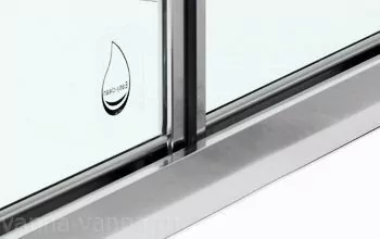 Душевая дверь WasserKraft Main 41S05 120 в нишу, раздвижная, прозрачное стекло, хром от магазина Vanna-Vanna.ru!