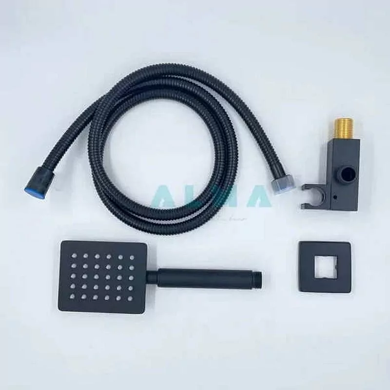 Душевой комплект ALMAes Weber TVZ-0808 черный матовый