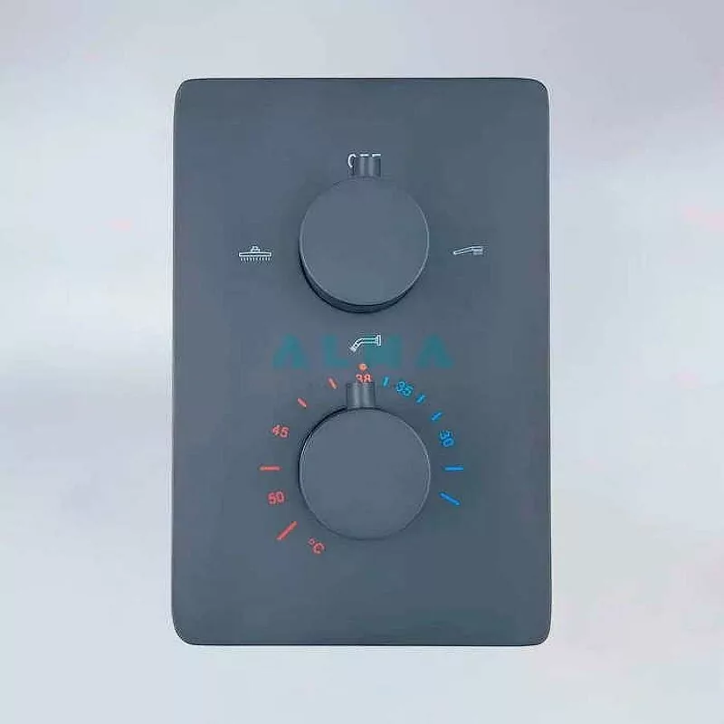 Душевой комплект ALMAes Weber TVZ-0808 черный матовый