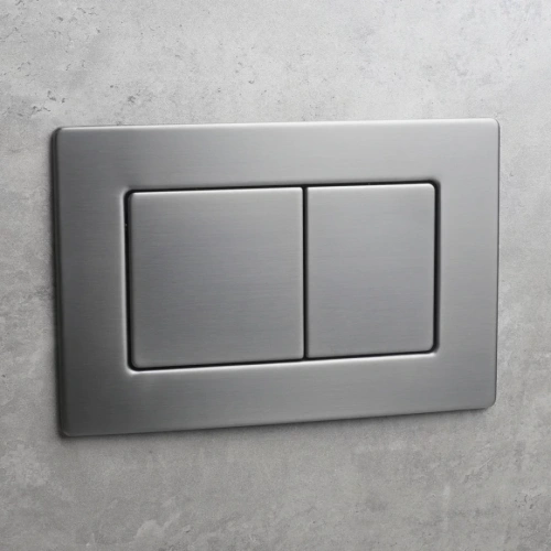 Кнопка смыва Veconi FLUSH V9, FLV9-GM, 237х159х6, нержавеющая сталь, оружейная сталь матовая от магазина Vanna-Vanna.ru!