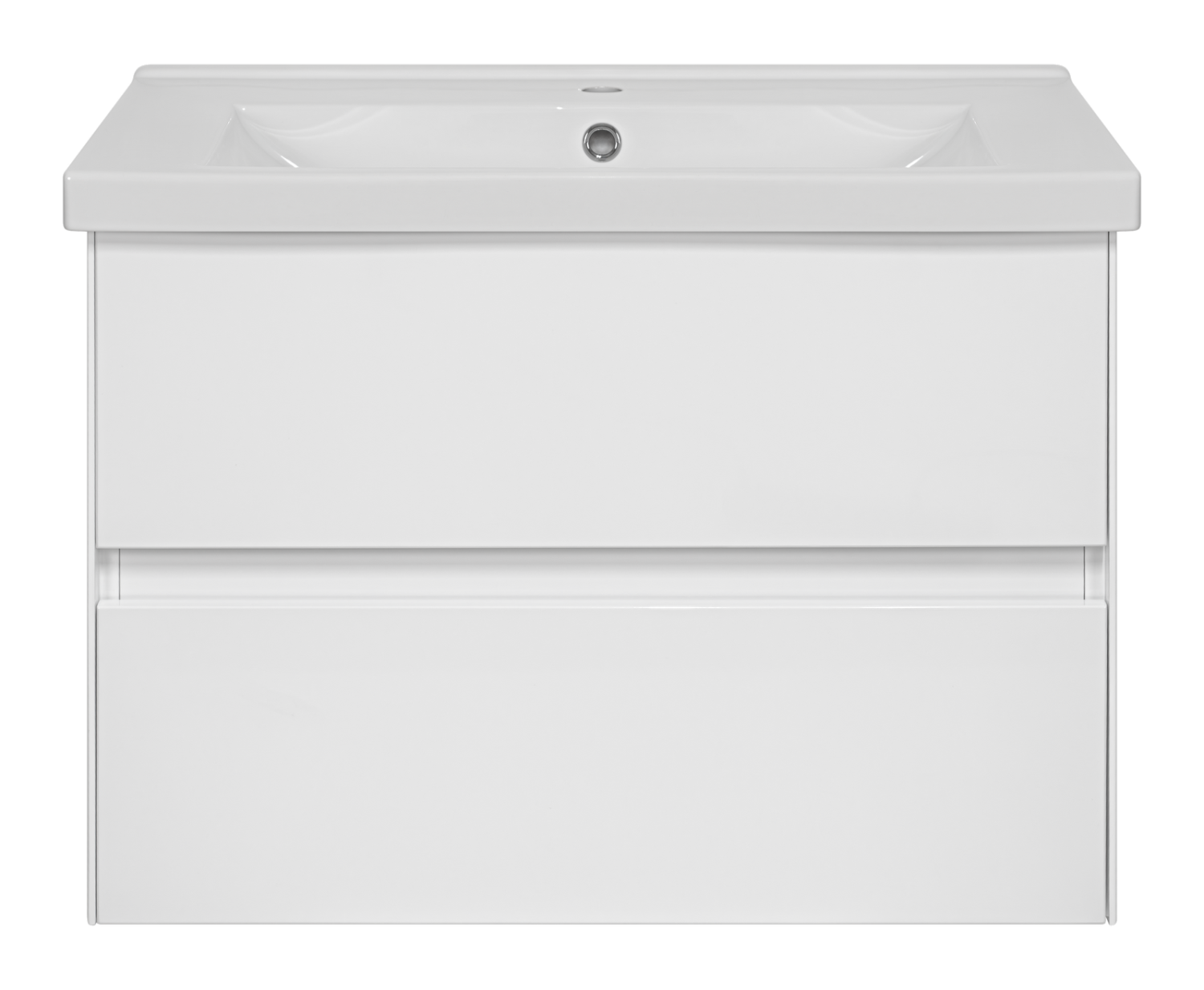 Тумба с раковиной Misty Твист 80 подвесная (белая)