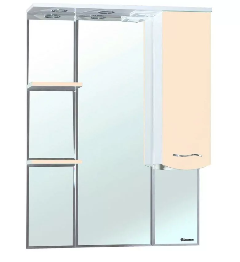 Зеркало с шкафчиком Bellezza Мари 85 R свет, бежевый