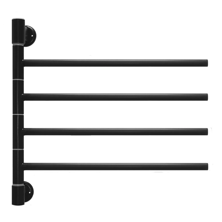 Полотенцесушитель электрический Energy I - G4 черный матовый, поворотные секции, скрытое/наружное подключение