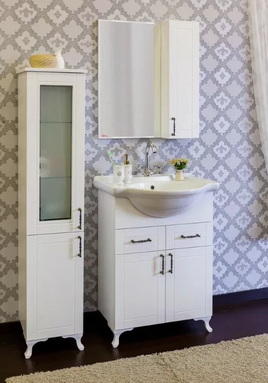 Зеркало-шкаф Sanflor Глория 65 R белый матовый