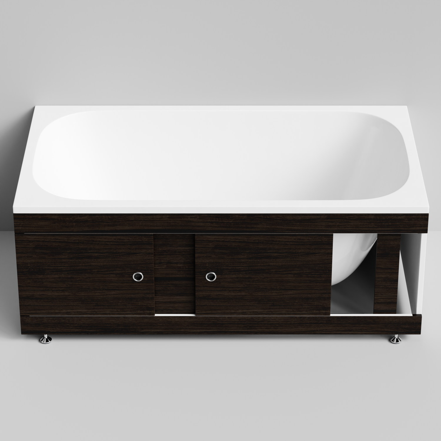 Экран под ванну купе Vod-ok 150 раздвижной венге