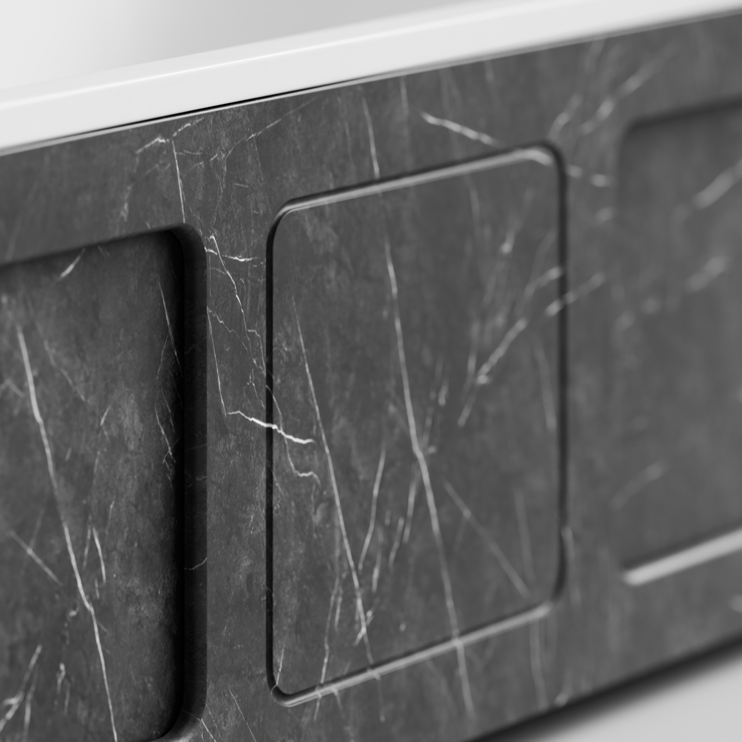 Экран под ванну Vod-ok Хит 180 раздвижной Мрамор Графит софт тач