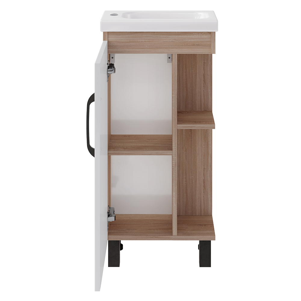 Мебель для ванной Асб-мебель Адель 40 комплект, напольный, белый/дуб сонома