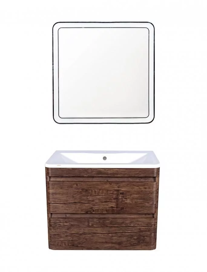 Мебель для ванной Style Line Атлантика подвесная 80 Plus Люкс комплект, старое дерево
