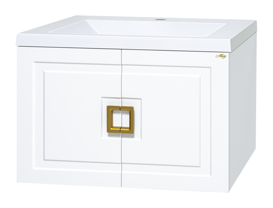 Тумба с раковиной Misty Галвер 80 подвесная, белый
