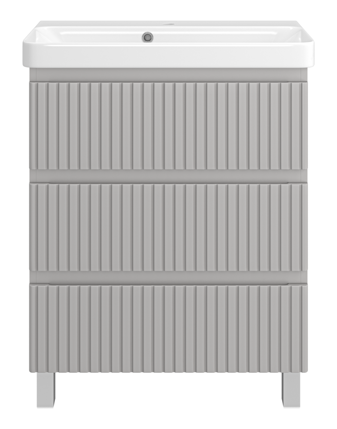 Тумба с раковиной Brevita Victory 70 напольная, серый шелк