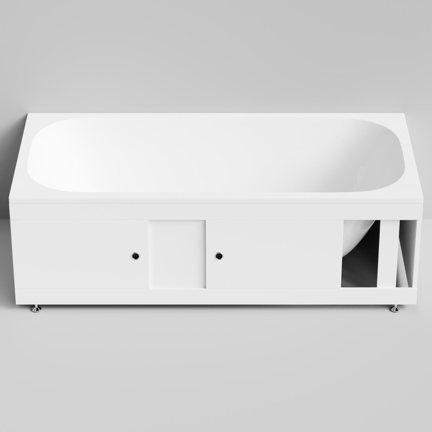 Экран под ванну купе Vod-ok 180 раздвижной белый + 13 цветов