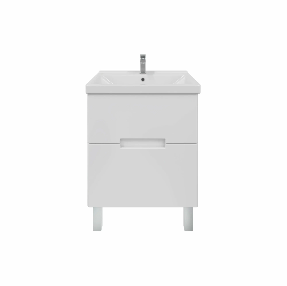 Тумба напольная SanStar Ориана 50 с раковиной Фостер 50 белая