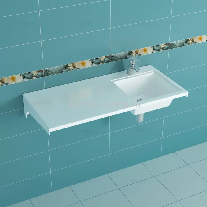 Раковина Санта Лидер 1000х482 R белая