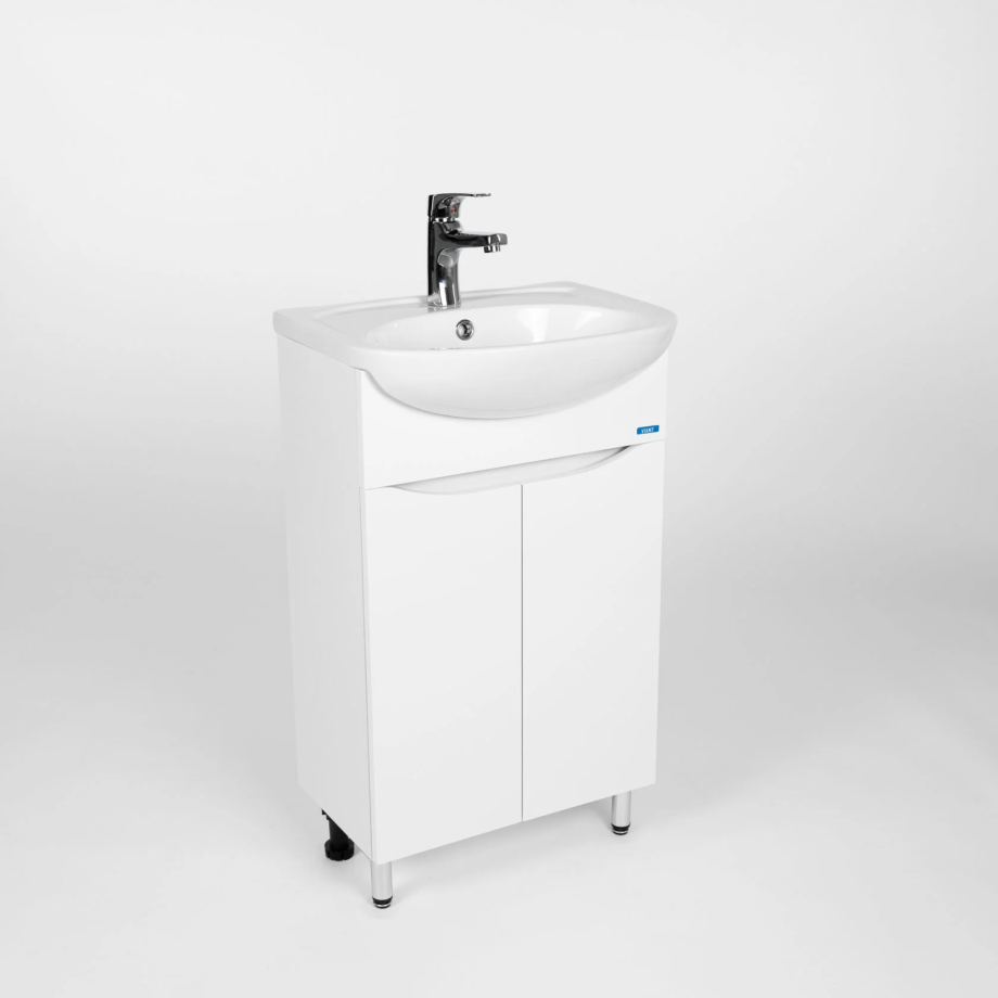 Тумба напольная Viant Рим 50 с раковиной Балтика 50, белый