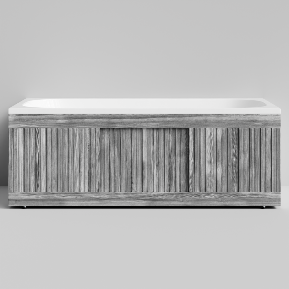 Экран под ванну Vod-ok Тач 150 раздвижной Лиственница структурная контрастно-серая