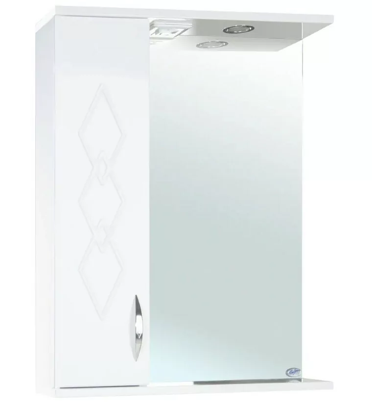 Зеркало со шкафчиком Bellezza Элеганс 65 L свет, белый