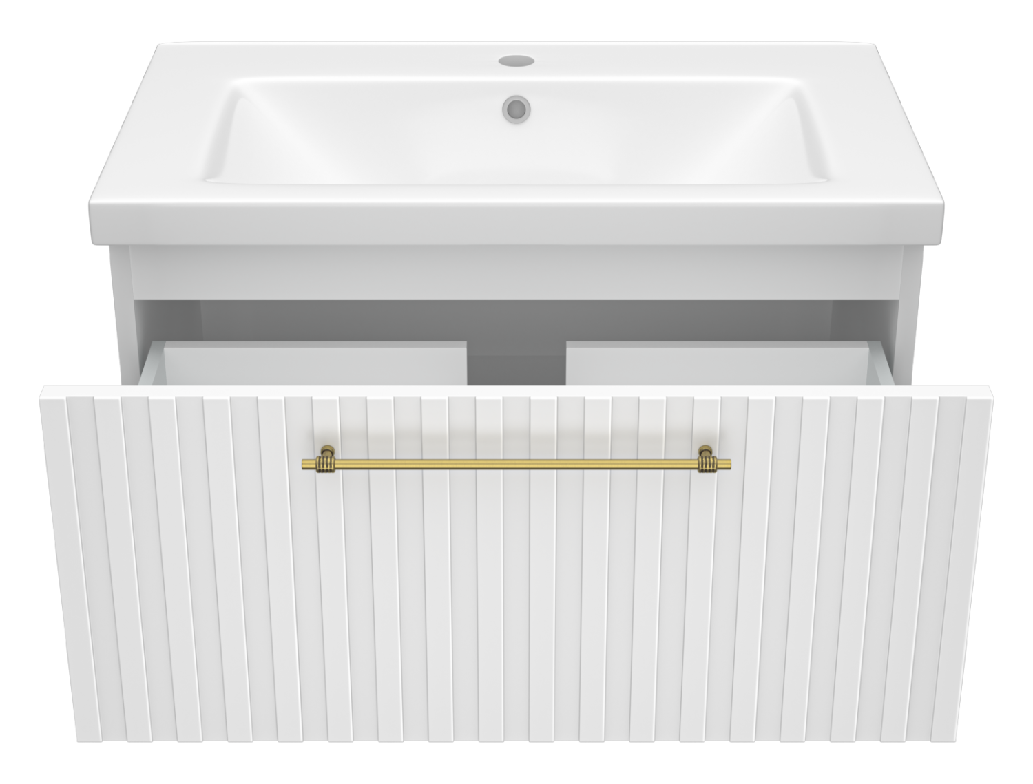 Тумба с раковиной Brevita Alicante 80 подвесная, белый