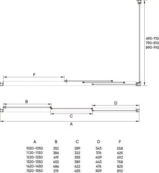 Душевой уголок Veconi RV031-10090-01-C5 100х90 прямоугольный, без поддона, прозрачное стекло, хром