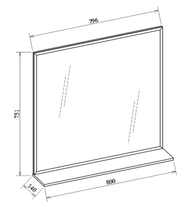 Зеркало Sanflor Одри 80 белый