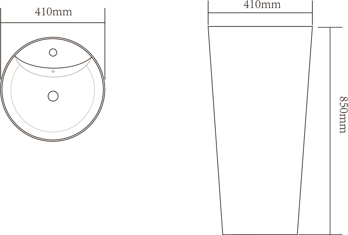 Раковина SantiLine SL-4011 напольная, белая