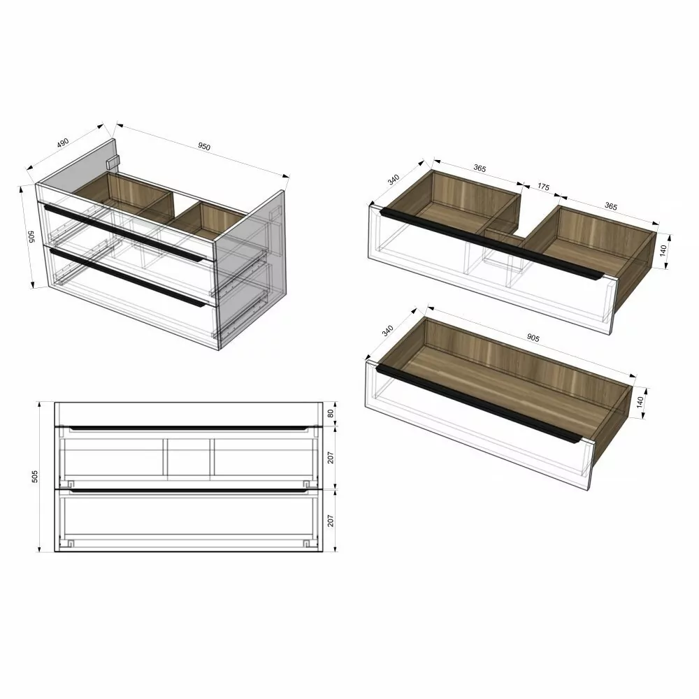 Тумба с раковиной Венеция Монте 105 подвесная, белый