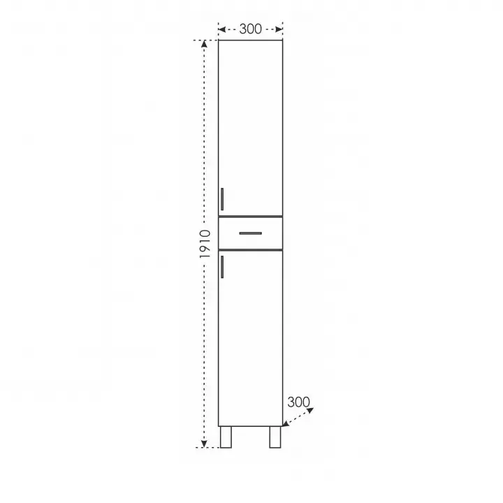 Пенал Санта Дублин 30 R напольный